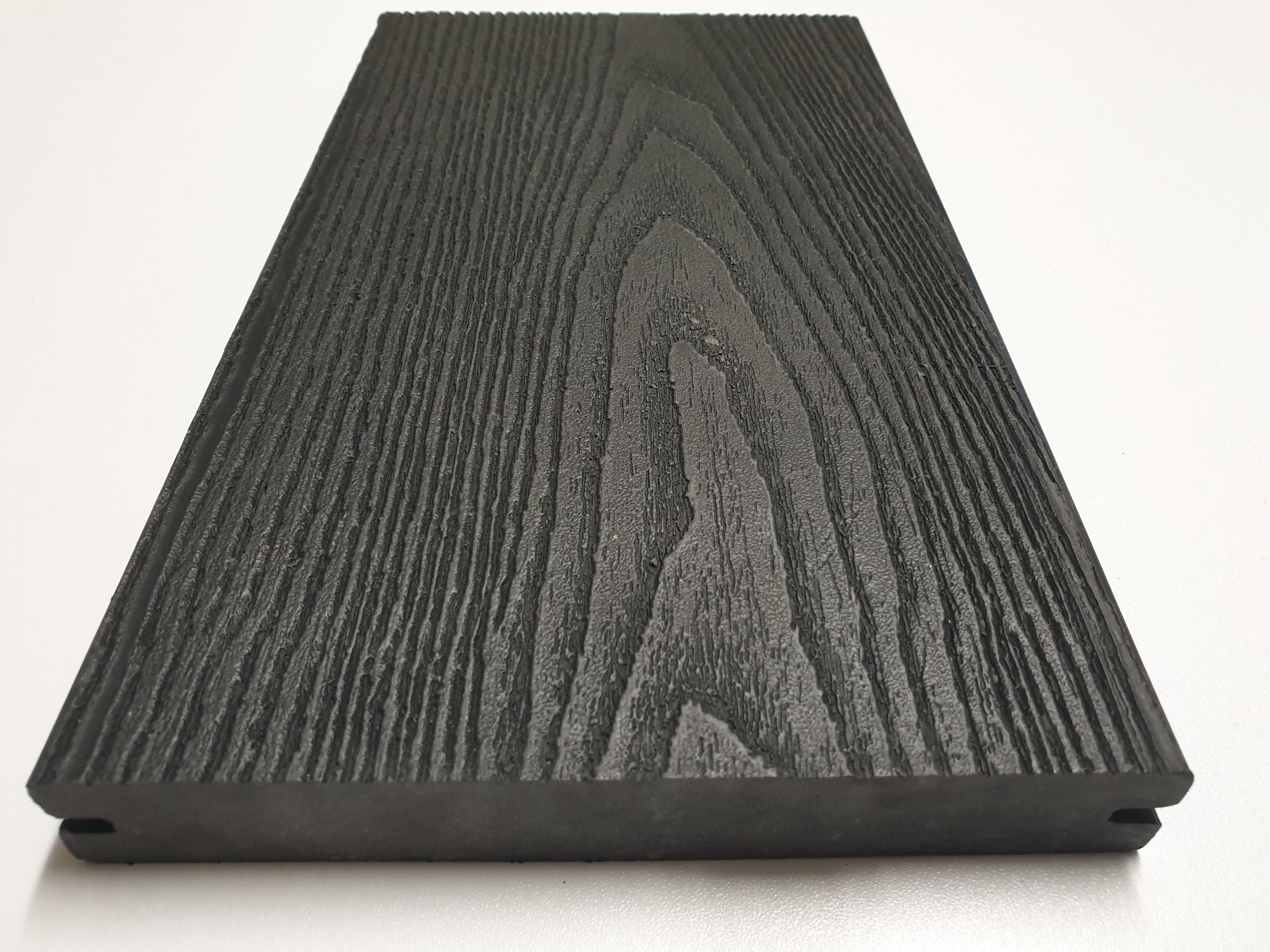 WPC massiv Terrassendiele 22 x 143mm Dunkelgrau Holzstruktur / Gebürstet in 4 Längen