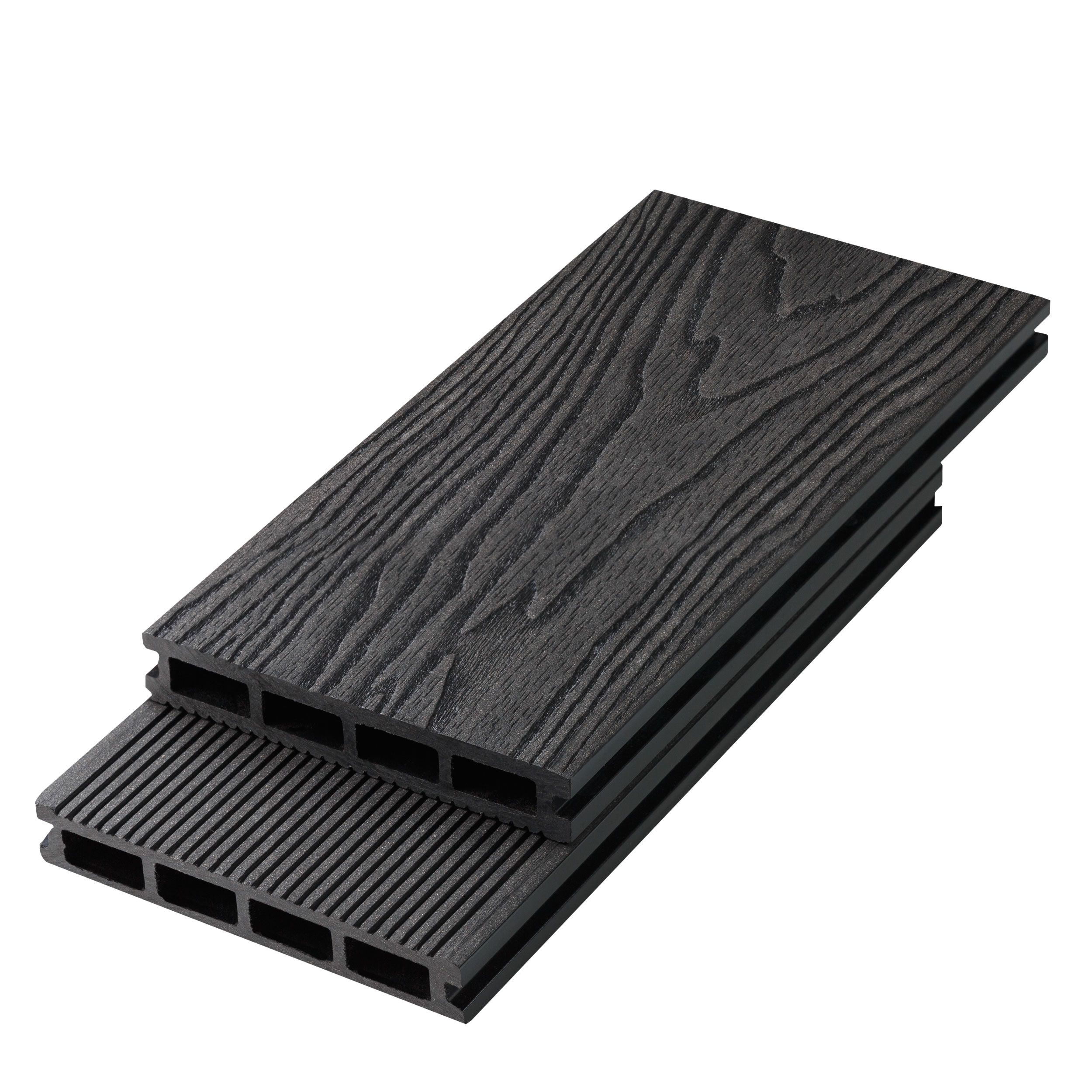 WPC Terrassendiele Bruggan Elegant Light 3D Anthrazit 25x150mm x 3,00m