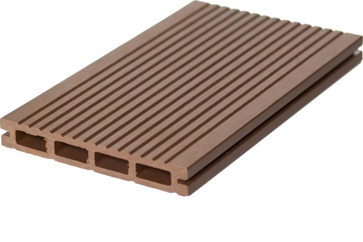 WPC Atrox Terrassendiele 22 x 143mm Hellbraun gerillt / genutet in 4 Längen
