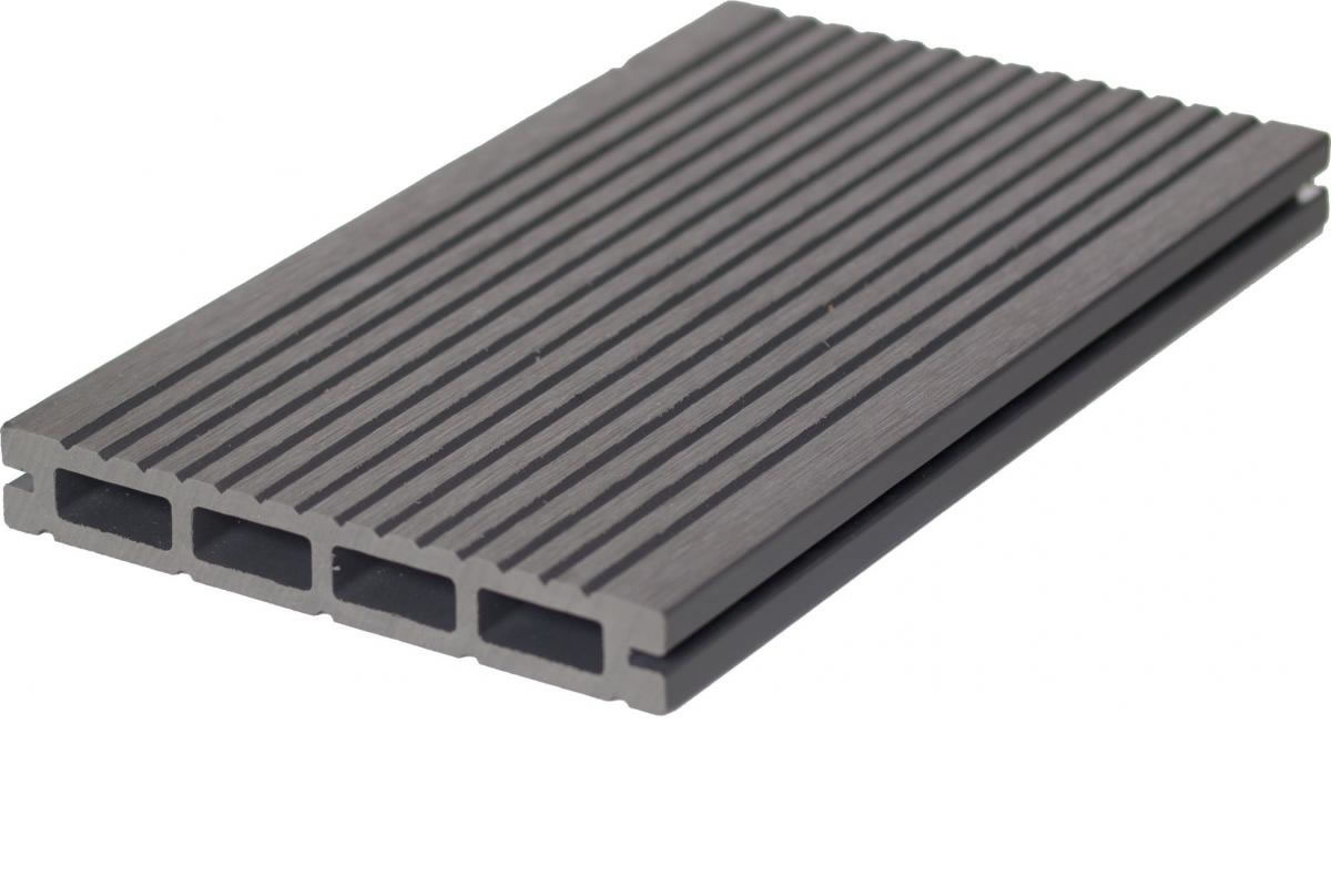 WPC ATROX Terrassendiele 22 x 143mm Hellgrau gerillt / genutet in 4 Längen