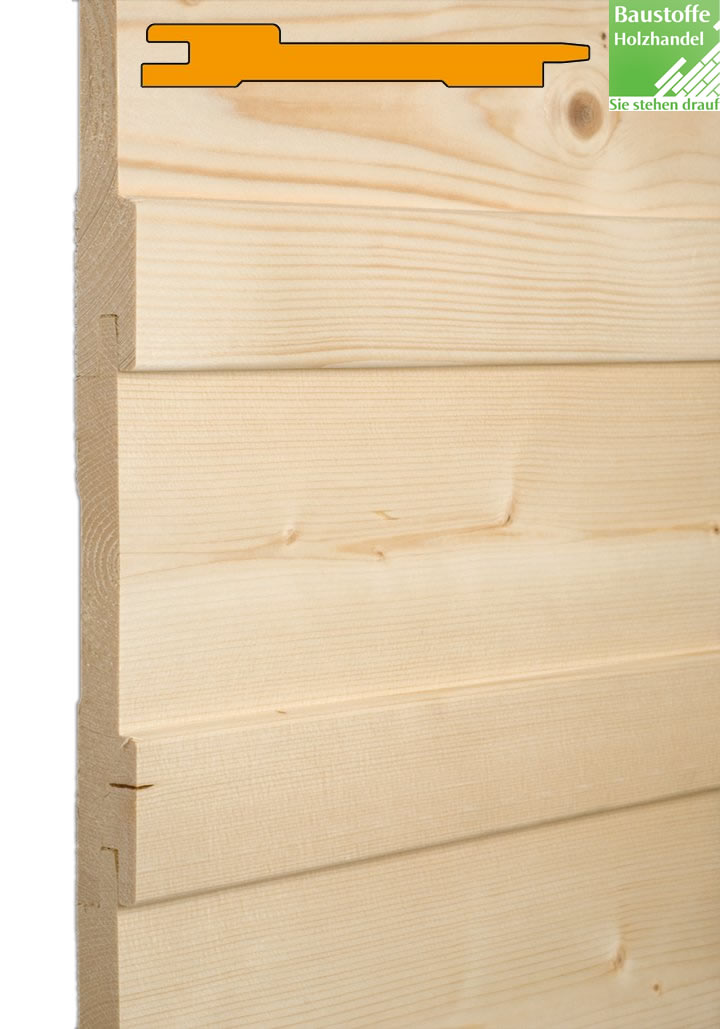 MOCOPINUS Fassade Boden Deckel Schalung gehobelt nordische Fichte