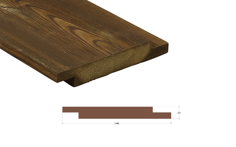 Kebony Character Wechselfalz 90° Fassadenbrett 21 x 148mm