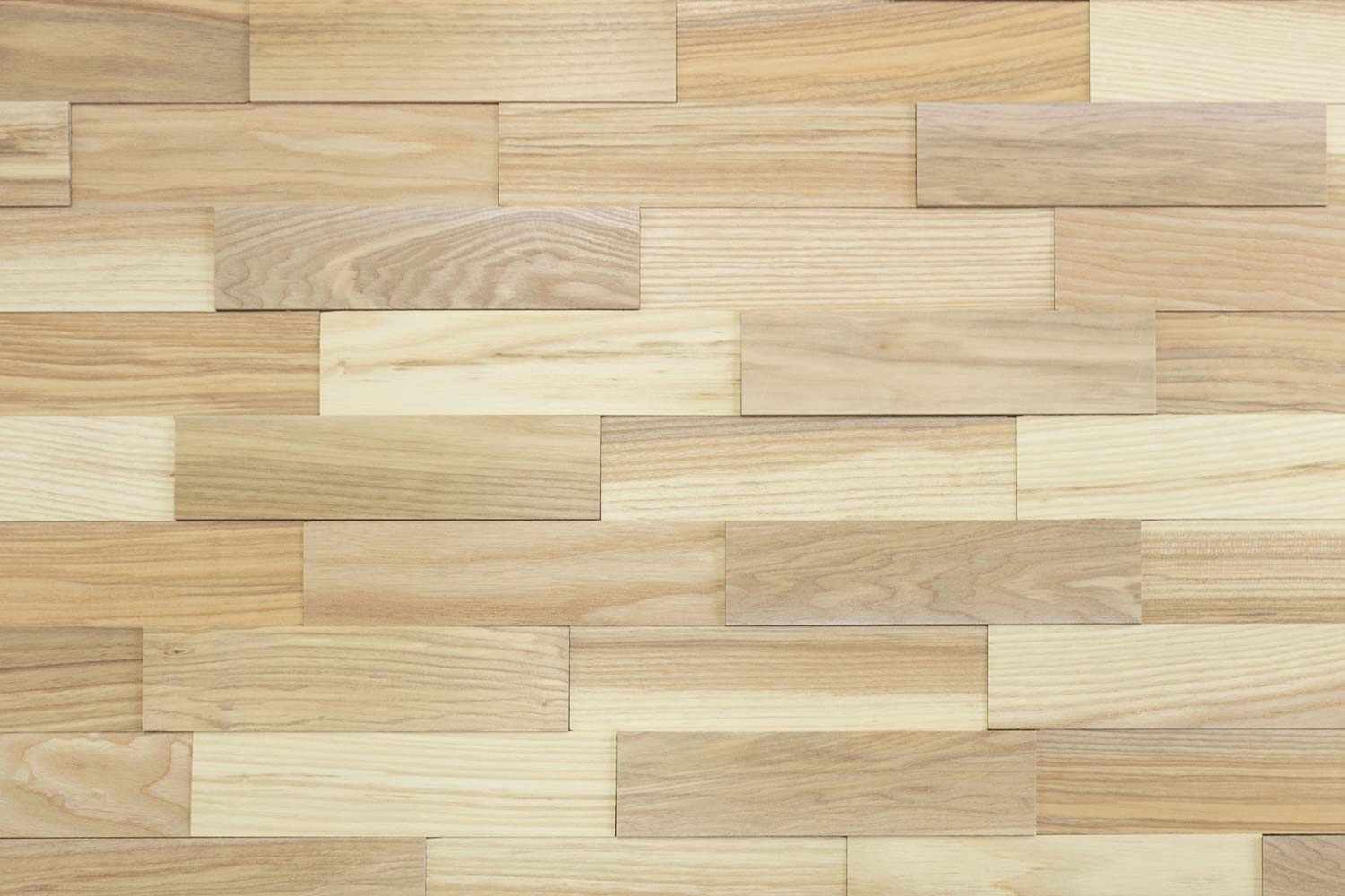 Wodewa Holzriemchen Esche Living 1m² in drei Oberflächen