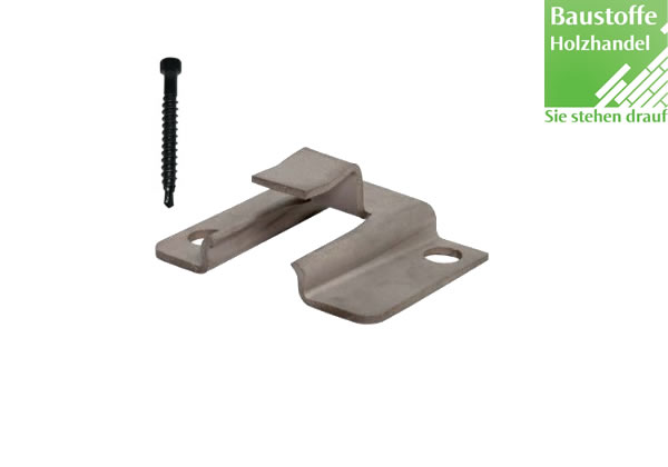 WPC Atrox Terrassen Startclip Edelstahl  für WPC und Aluminium UK