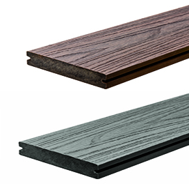 WPC StrongWood XL Solid db 20 x 190mm in Holz gemasert Walnuss und Vintage