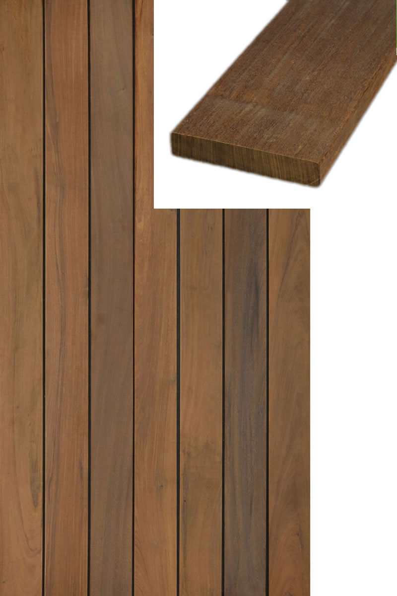 Ipe Terrassendiele 21x120mm vierseitig glatt gehobelt