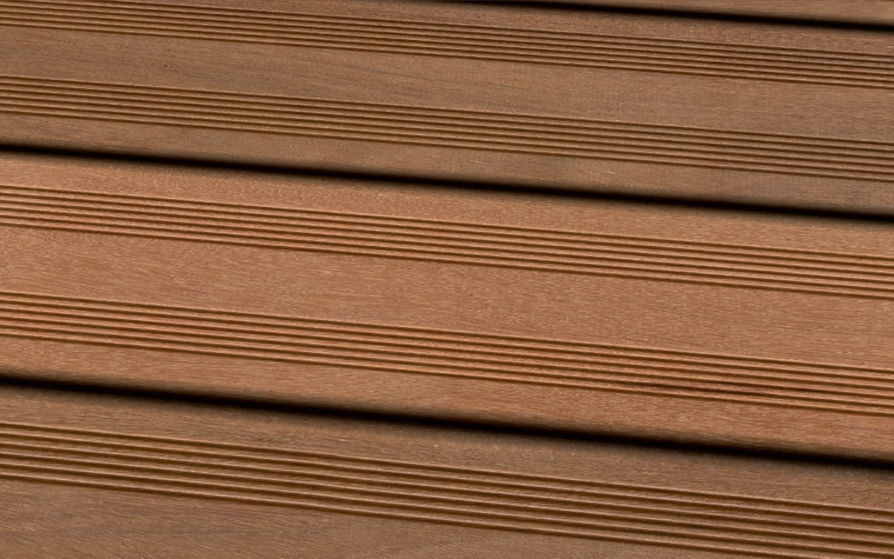 Cumaru Terrassendiele 21x145mm französisches Profil, glatt