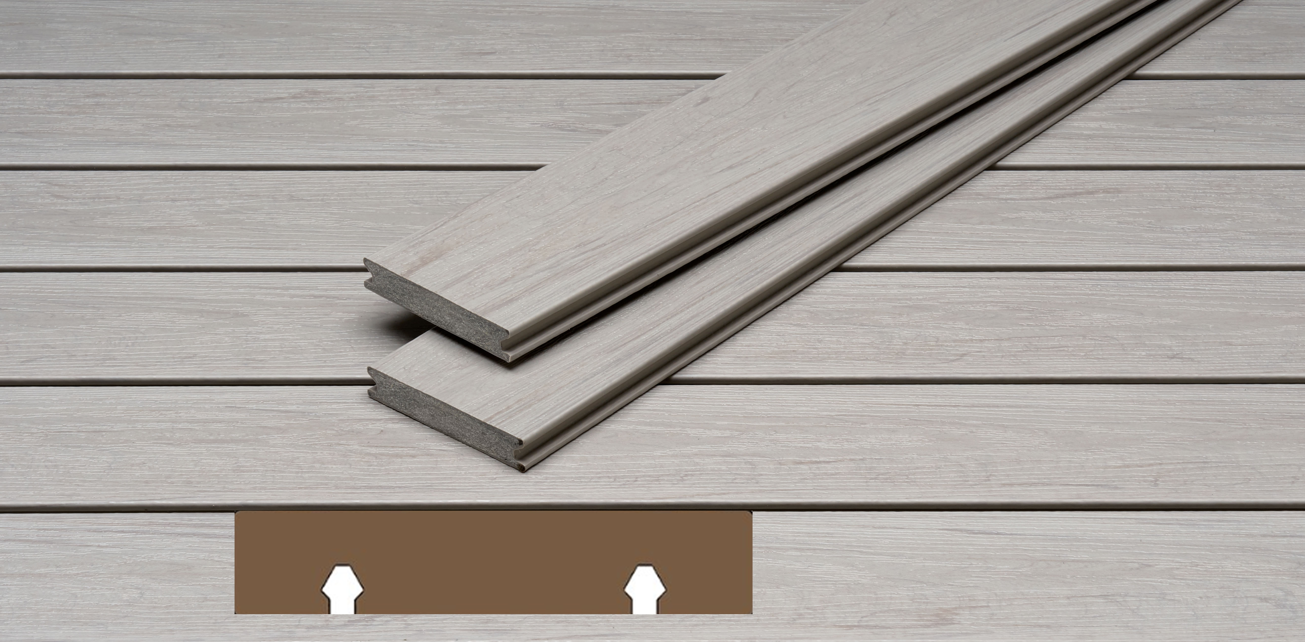 UPM Piazza Pro QLICK Terrassendiele 25x140mm in Silver Teak