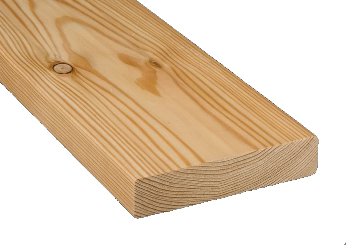 Sibirische Lärche Terrassendiele 26x142mm glatt, Kanten gefast