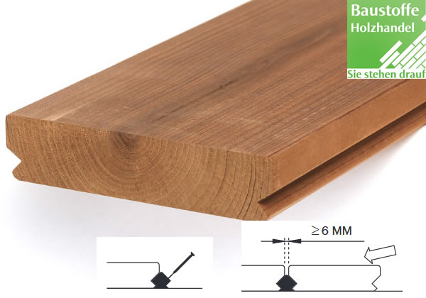 Lunawood Thermokiefer Terrassendiele 26x117mm glatt