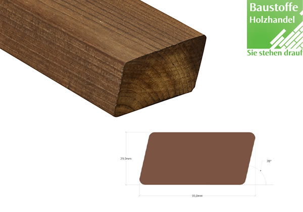 Kebony Character Rhombus Fassadenprofil 29x59mm