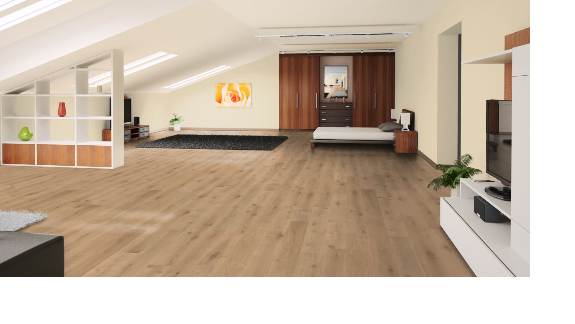 Massivholzdiele Eiche 15x130mm Markant 5% weiß geölt