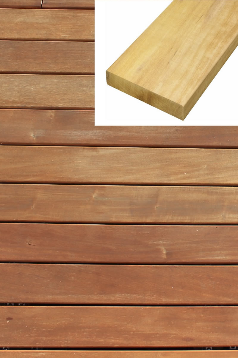 Garapa Terrassendiele 25x120mm vierseitig glatt gehobelt KD