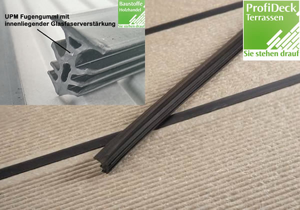 UPM ProFi Deck 150 Rubber Strip Dielengummi