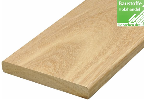 Cumaru Champagne Terrassendiele 21x145mm vierseitig glatt gehobelt KD