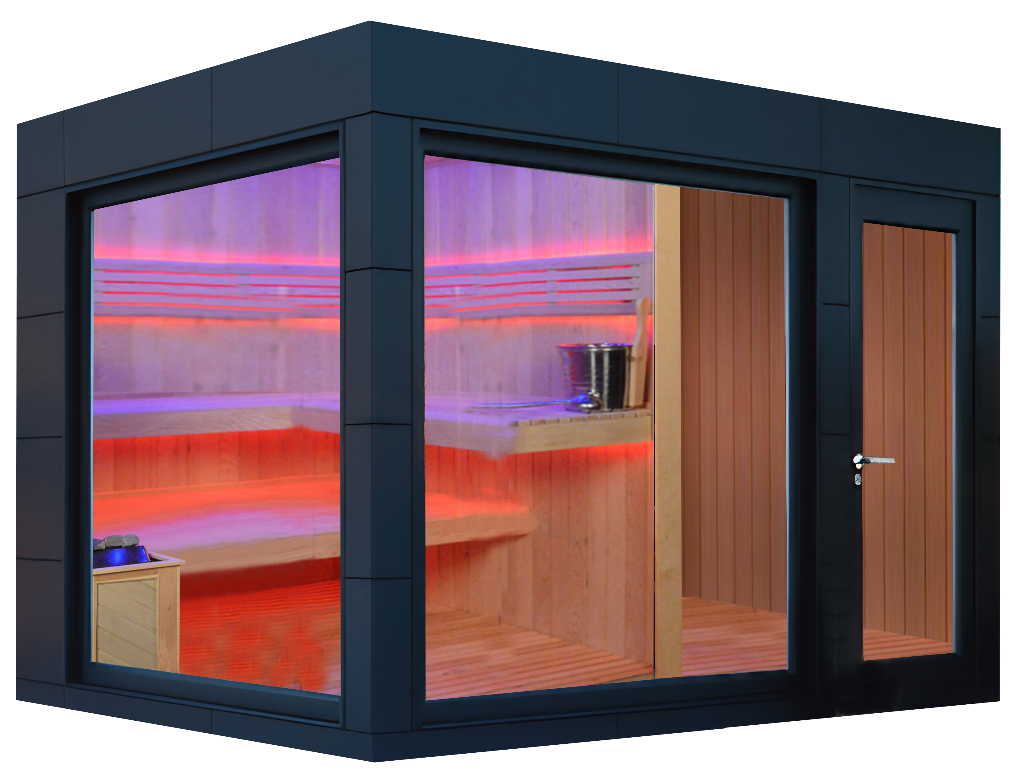 Garten Sauna 300x220x220cm mit WPC Fassade