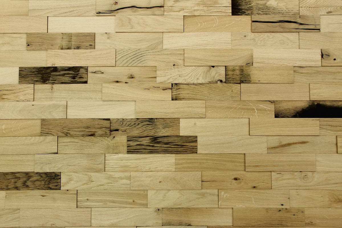 Wodewa Holzriemchen Eiche Altholz 1m² in zwei Oberflächen