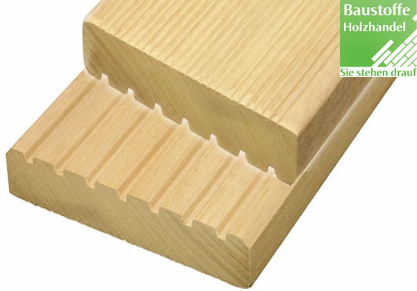 Garapa Terrassendiele 35x145mm geriffelt-genutet