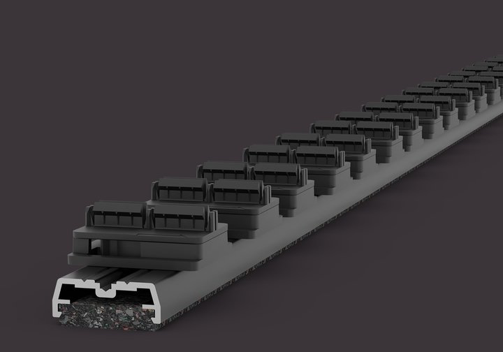 QLICK Aluminium Unterkonstruktion Light 28 x 50mm für 13 Dielen mit Breite 140mm