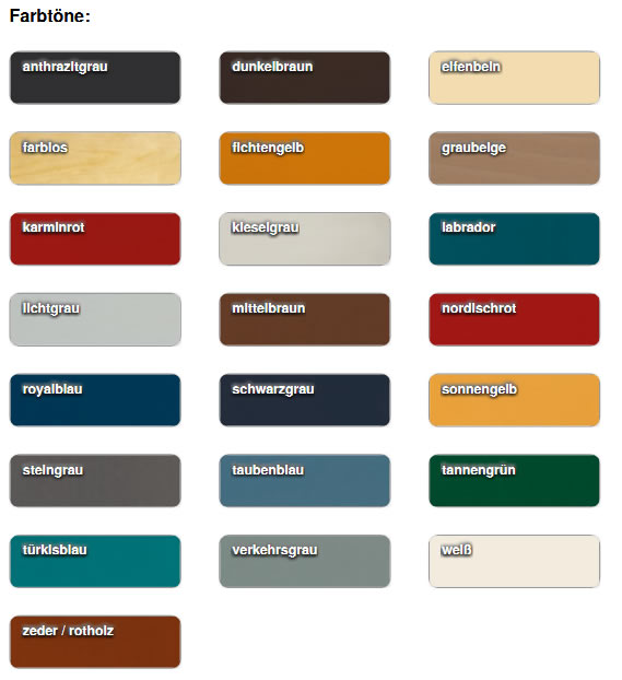 Joe Fassadenfarbe deckend für alle Hölzer in 22 Farben - 2,5Liter Dosen