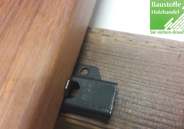 unsichtbare Terrassendielen Befestigung Edelstahl Schwarz für Holz- und Aluminium Unterkonstruktion