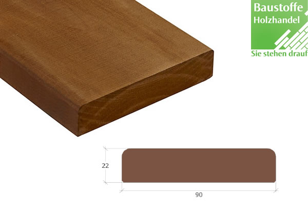 Kebony Clear Terrassendiele 22x90mm ungenutet