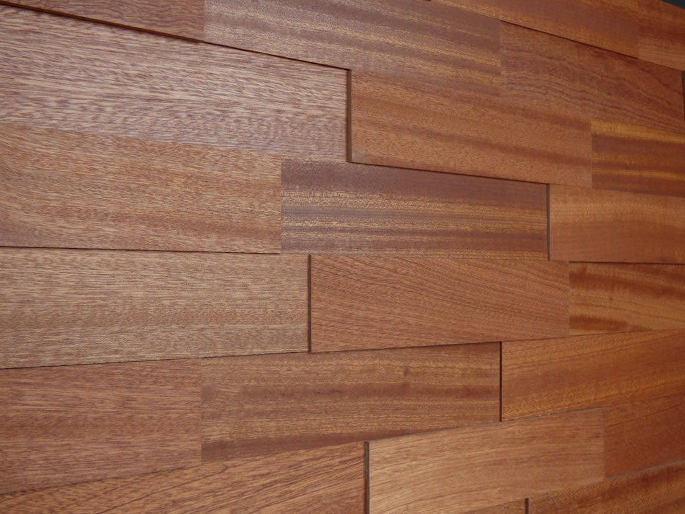 Wodewa Holzriemchen Mahagoni 1m² in zwei Oberflächen